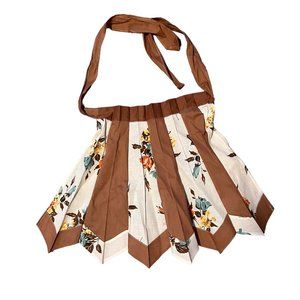 Vintage Floral Pleated Tie Waist Apron
